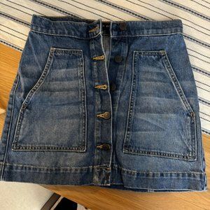 Veronica Beard Mini Denim Skirt